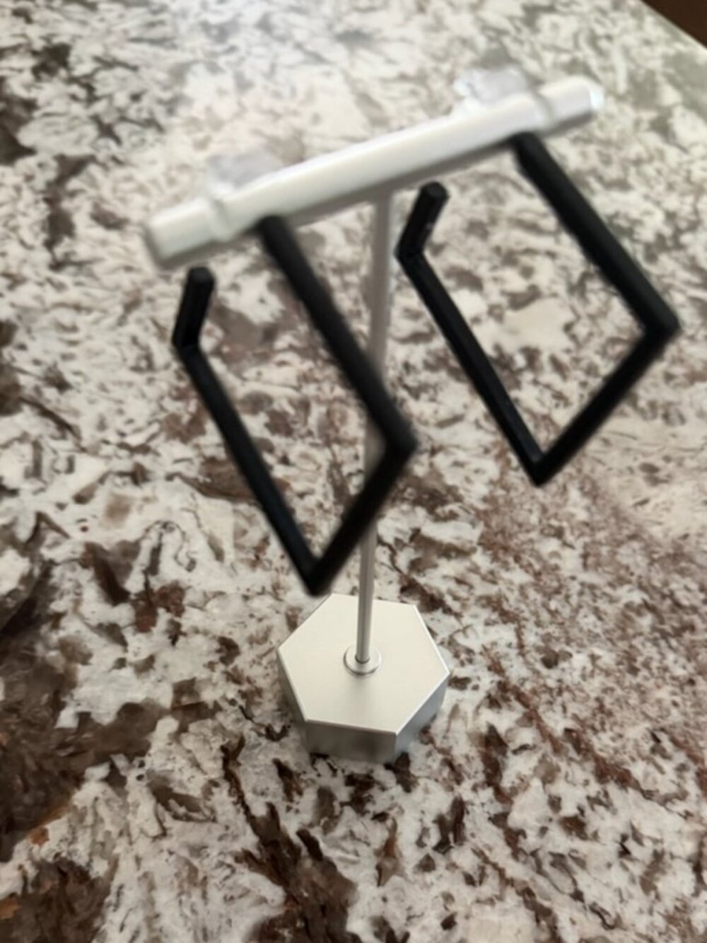 CHICOS Large Square Black Earrings Approx. 1.25" x 1.25" for Pierced Ears